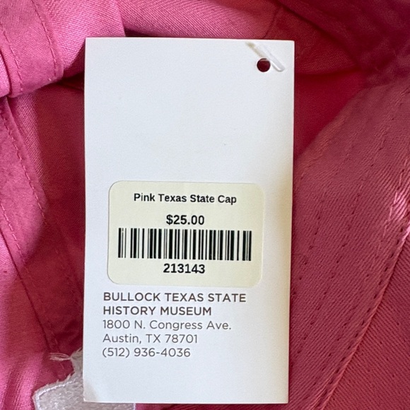 Pink Baseball Cap with Embroidered Texas Detail - Picture 6 of 7